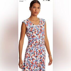 LAUREN Ralph Lauren NWT Black Label Size 6 Floral Print Fit and Flare Dress